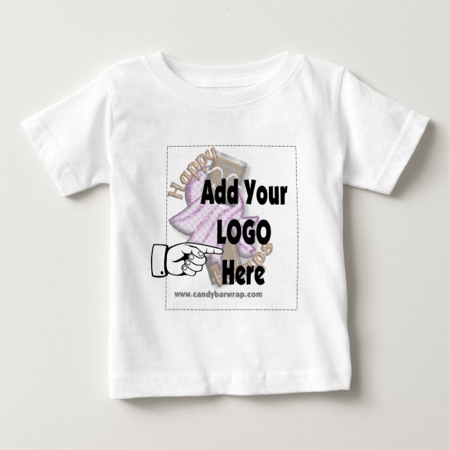 Camiseta De Bebé Añadir el LOGO de su empresa como regalo de client (Anverso)