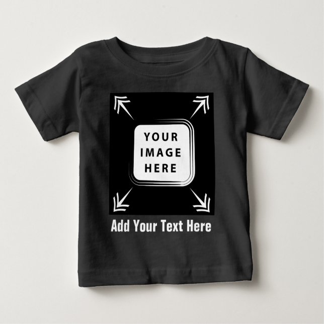 Camiseta De Bebé Añadir imágenes fotográficas personalizadas Niños  (Anverso)