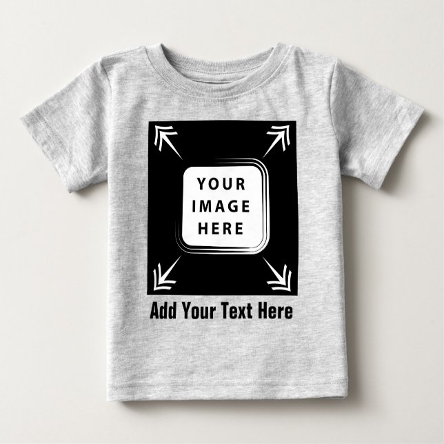 Camiseta De Bebé Añadir imágenes fotográficas personalizadas Niños  (Anverso)