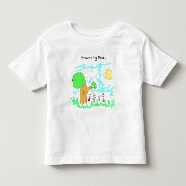 Camiseta De Bebé Añadir la ilustración de su hijo a esto (Anverso)