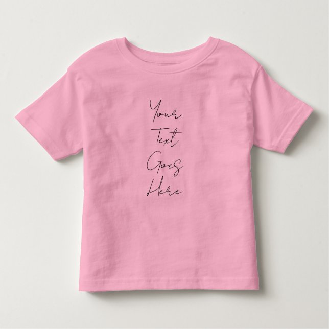 Camiseta De Bebé Añadir la imagen de texto aquí Personalizado rosa (Anverso)