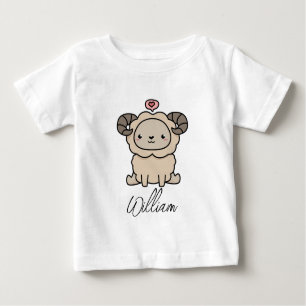 Camiseta De Bebé Añadir nombre a la fiesta de cumpleaños de oveja, 