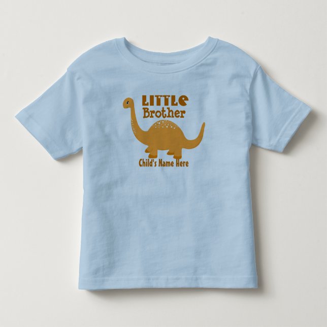 Camiseta De Bebé Añadir nombre a la impresión de dinosaurios de Lit (Anverso)