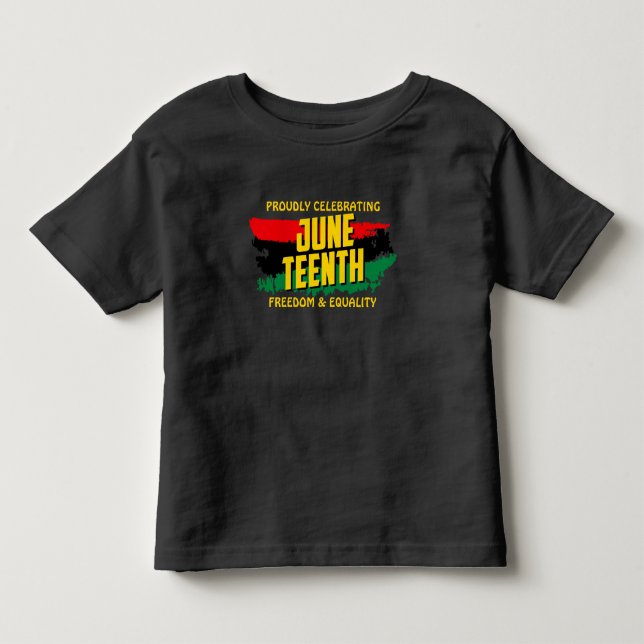 Camiseta De Bebé Añadir nombre Editar texto celebrando la libertad  (Anverso)