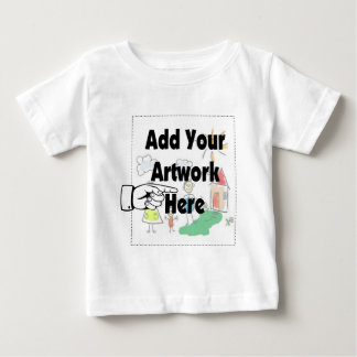 Camiseta De Bebé Añadir su propio trabajo artístico o trabajo infan