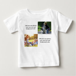 Camiseta De Bebé Añadir sus propias fotos, texto y lanzamiento de f
