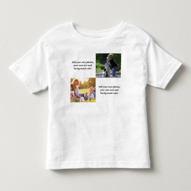 Camiseta De Bebé Añadir sus propias fotos, texto y lanzamiento de f (Anverso)