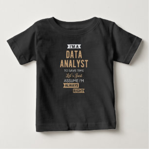 Camiseta De Bebé Analista de datos