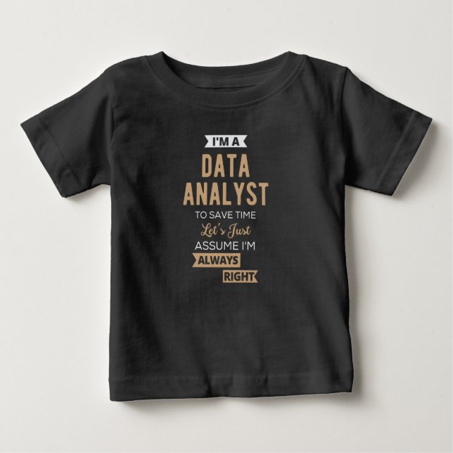 Camiseta De Bebé Analista de datos (Anverso)