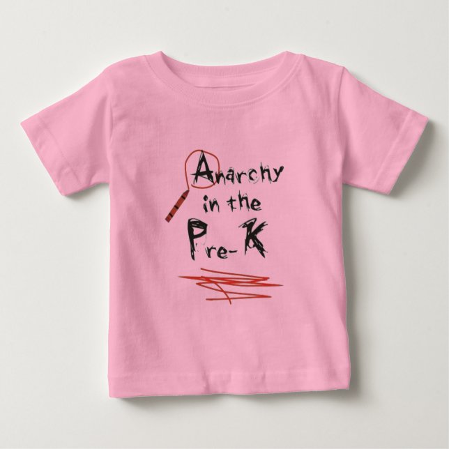 CAMISETA DE BEBÉ ANARQUÍA EN LA CRIANZA ORGÁNICA PRE-K (Anverso)
