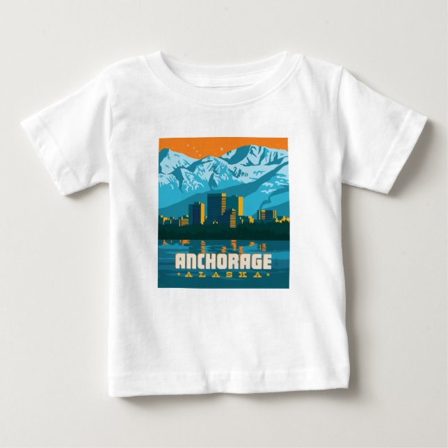 Camiseta De Bebé Anchorage, Alaska (Anverso)