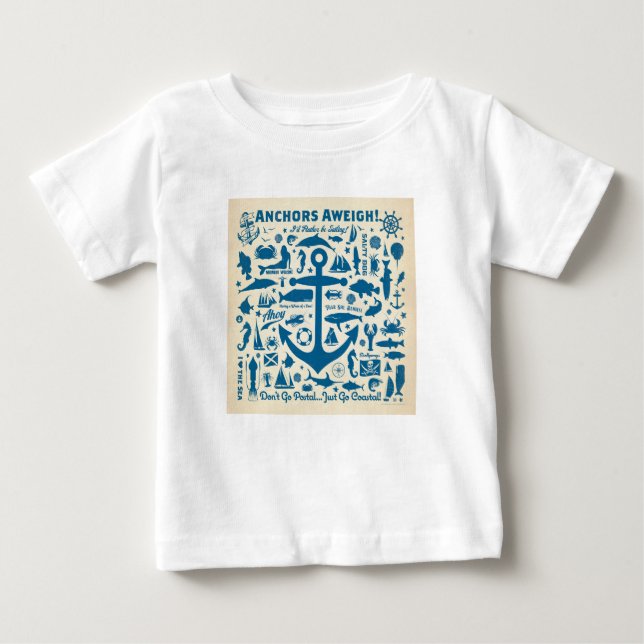 Camiseta De Bebé ¡Anchors Aweigh! (Anverso)