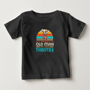 Camiseta De Bebé Anciano que ama el teatro