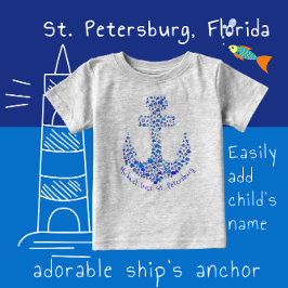 Camiseta De Bebé Ancla de criaturas marinas de San Petersburgo en F
