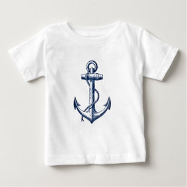 Camiseta De Bebé Ancla de los azules marinos