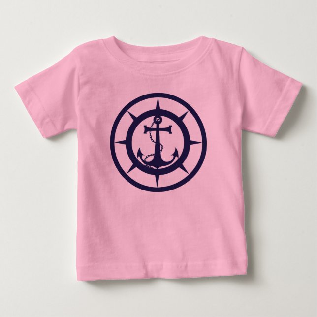 Camiseta De Bebé Ancla náutica (Anverso)