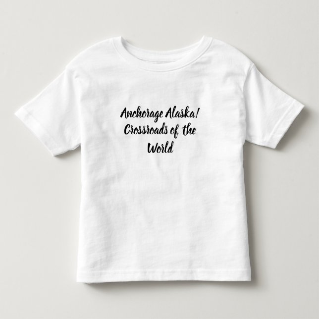 Camiseta De Bebé Anclaje Alaska encrucijada del mundo (Anverso)