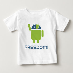Camiseta De Bebé Android=Freedom