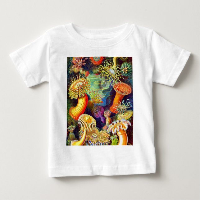 Camiseta De Bebé Anémonas del mar de Ernst Haeckel (Anverso)