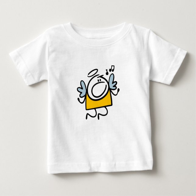 Camiseta De Bebé Ángel de canto gracioso (Anverso)
