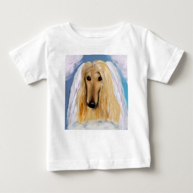 Camiseta De Bebé Angel de Hound Afgano (Anverso)