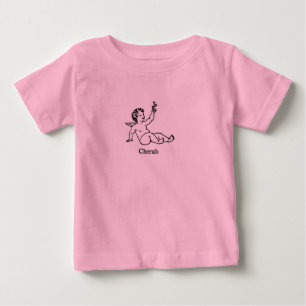 Camiseta De Bebé Ángel de la querube con la flor