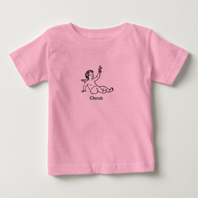 Camiseta De Bebé Ángel de la querube con la flor (Anverso)