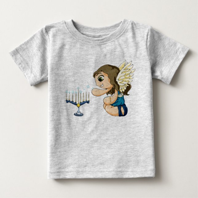 Camiseta De Bebé Ángel de Menorah (Anverso)