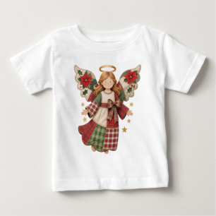Camiseta De Bebé Ángel de Navidad con Estrellas Doradas