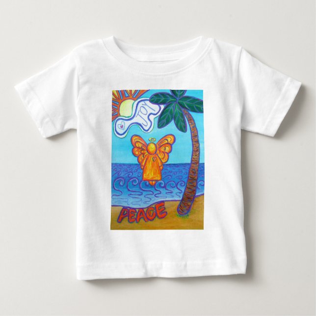 Camiseta De Bebé Ángel de playa de California (Anverso)
