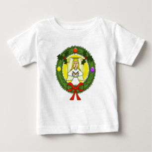 Camiseta De Bebé Ángel en vestido de beatico de guirnalda