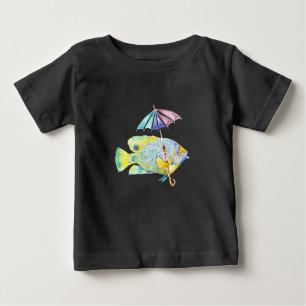 Camiseta De Bebé Angel Fish con paraguas