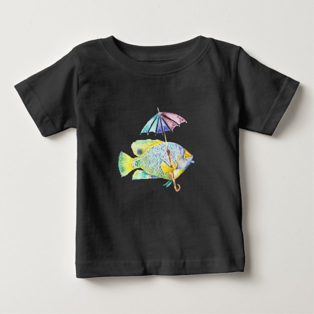 Camiseta De Bebé Angel Fish con paraguas (Anverso)