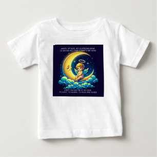 Camiseta De Bebé Ángel Guardian Cuaddian Cherub y expresionista lun
