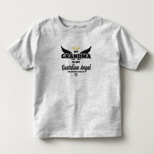 Camiseta De Bebé Angel Guardian De Abuela Me Vigila En Memoria