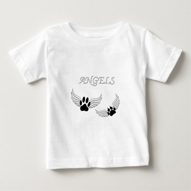 Camiseta De Bebé Angel Mascota Paws (Anverso)