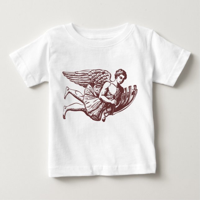 Camiseta De Bebé Ángel musical volador (Anverso)