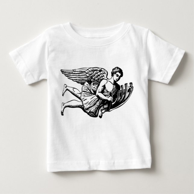 Camiseta De Bebé Ángel musical volador (Anverso)