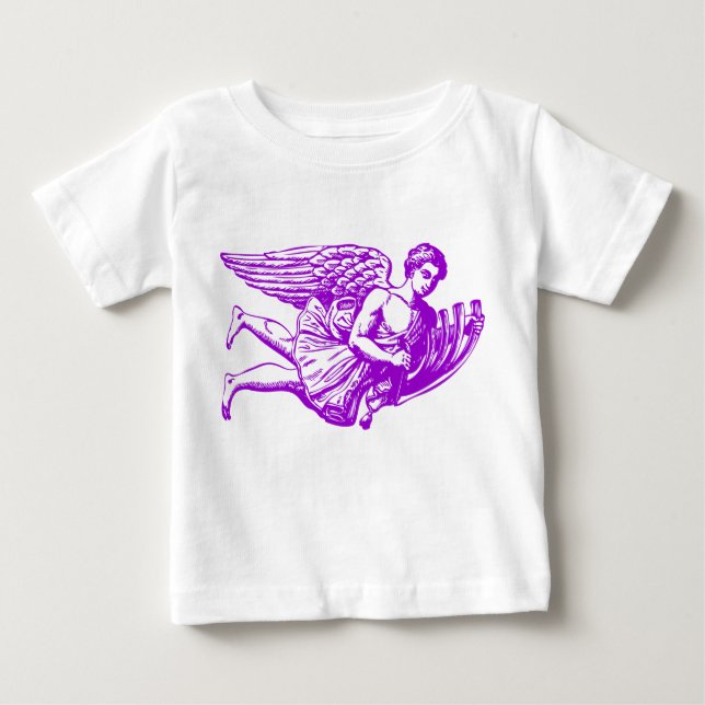 Camiseta De Bebé Ángel musical volador (Anverso)