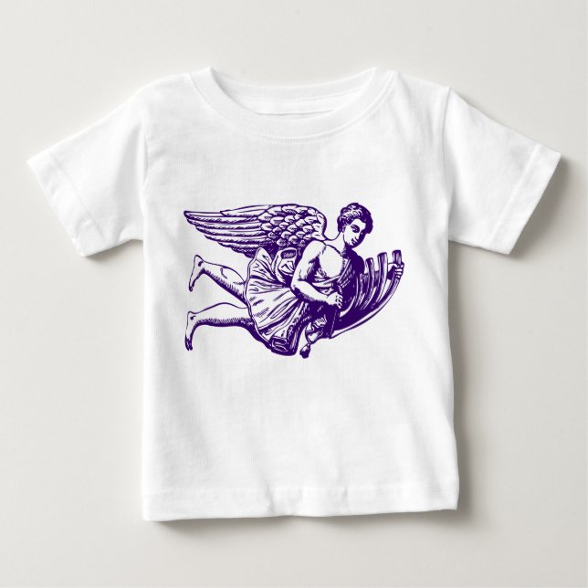 Camiseta De Bebé Ángel musical volador (Anverso)