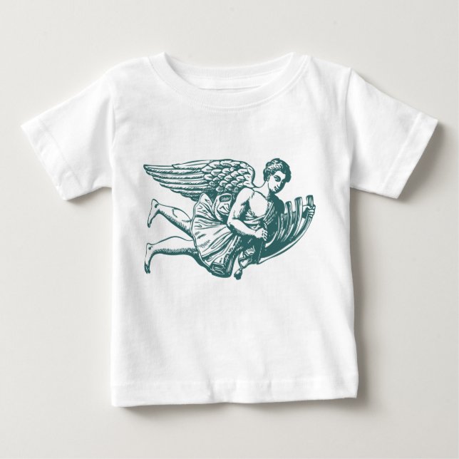 Camiseta De Bebé Ángel musical volador (Anverso)