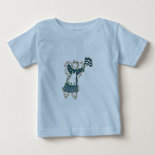 Camiseta De Bebé Ángel Patriótico (Anverso)