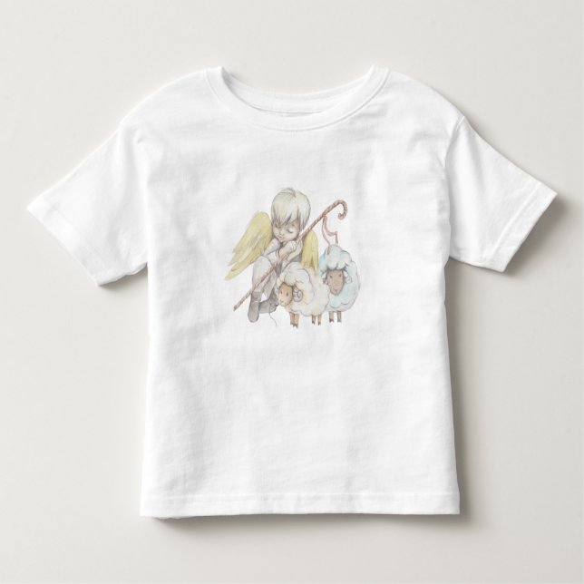 Camiseta De Bebé Angel Shepherd con Pastoral de ambs (Anverso)