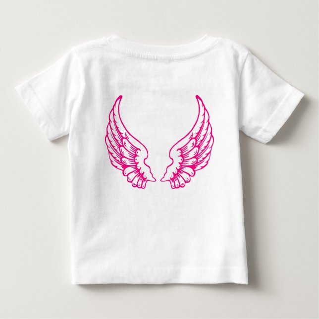 Camiseta De Bebé Angel Wings Baby Pink T-Shirt (Reverso)