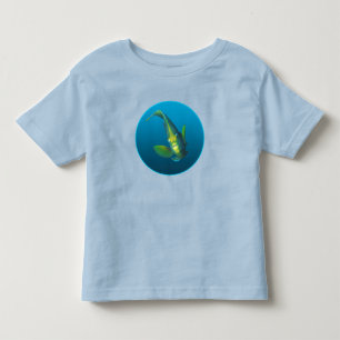 Camiseta De Bebé Angelfish - Diseño en fondo azul gradiente  