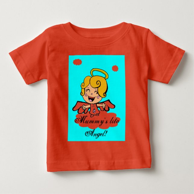 Camiseta De Bebé ¡angelfly, ángel de lito de mi mamá! (Anverso)