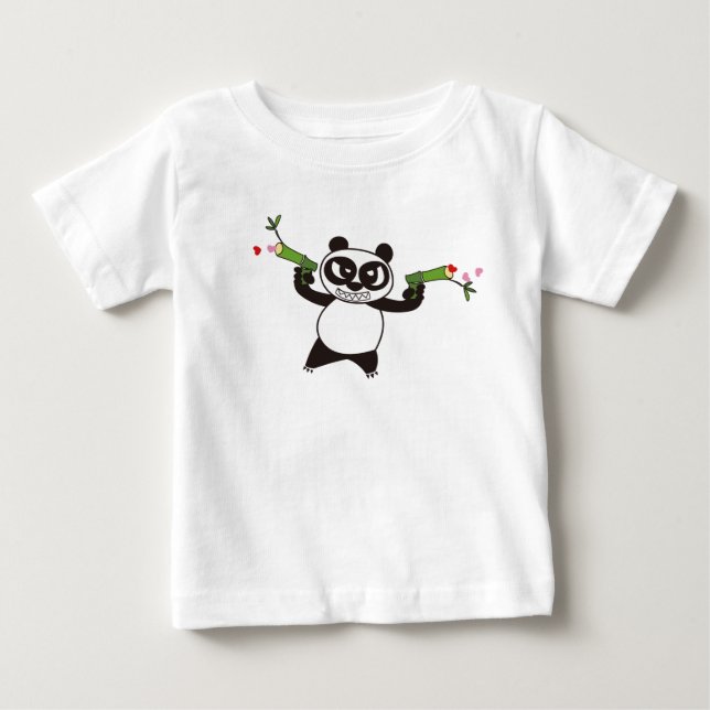 Camiseta De Bebé Angry Face Panda 28 (Anverso)