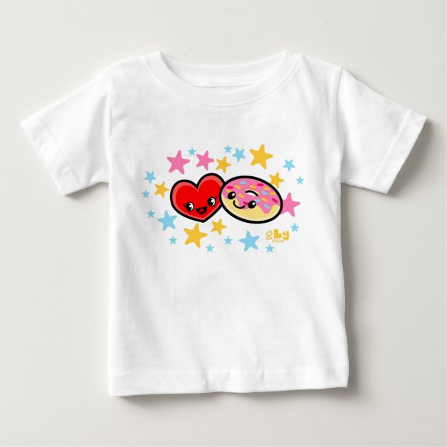 Camiseta De Bebé anillos de espuma del amor (Anverso)