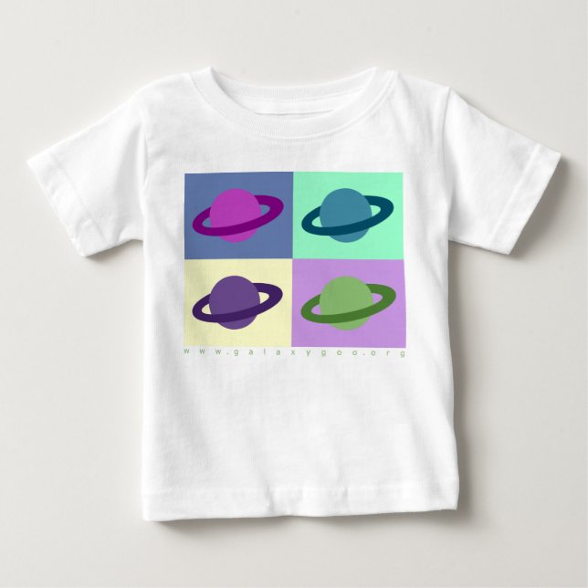 Camiseta De Bebé Anillos de Saturno (Anverso)