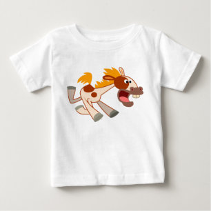 Camiseta De Bebé Animado Personalizado Pinto Caballo Bebé Camiseta